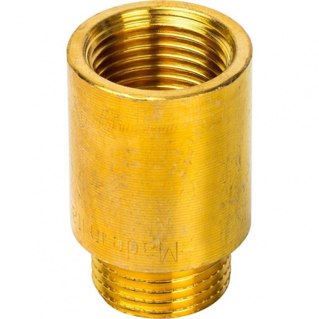 Удлинитель резьбовой латунный STOUT без покрытия 1/2"x30мм ВН
