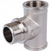 Тройник переходной резьбовой латунный STOUT никель 3/4"x3/4"x3/4" ВНВ