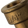 Угол с упором резьбовой латунный STOUT без покрытия 1/4" ВН