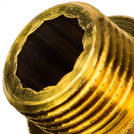 Удлинитель резьбовой латунный STOUT без покрытия 1/2"x25мм ВН