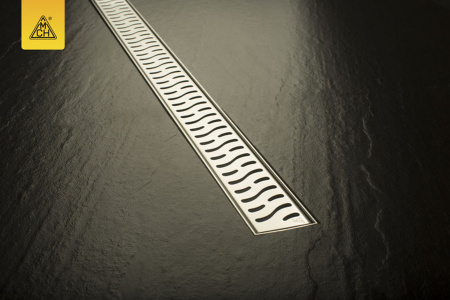 Душевой лоток MCH с боковым сливом Ø40 рамка нерж. 850мм G HARMONY (CH850HN)