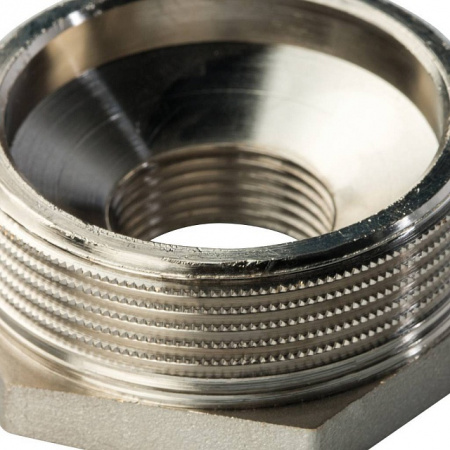 Футорка резьбовая латунная STOUT никель 11/2"x3/4" ВН