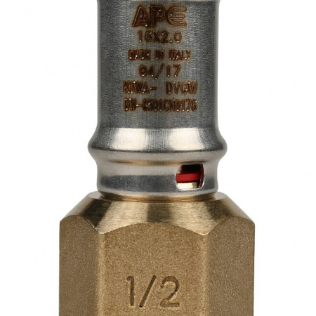 МП Муфта резьбовая пресс для металлопласта STOUT Ø16х1/2" В