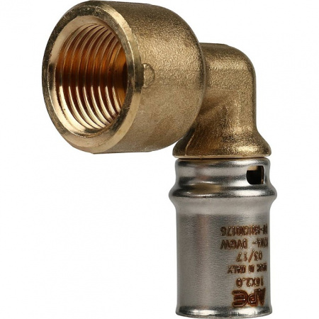МП Угол резьбовой пресс для металлопласта STOUT Ø16х1/2" В
