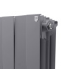 Радиатор биметаллический ROYAL THERMO PIANOFORTE SILVER SATIN 300x16 секций, серый