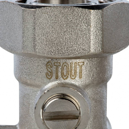Узел-мультифлекс нижней подводки STOUT угловой, Н-образный, 3/4"х3/4"ЕК, с байпасом