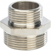 Ниппель переходной резьбовой латунный STOUT никель 11/4"x1" Н