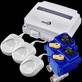 Система защиты от протечки воды ESSAN SECURITY BASE - 1/2" (2 крана, 3 датчика: 5м, 7м и 10м)