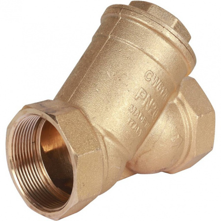 ФГО Фильтр косой грубой очистки STOUT SFW латунный 2", 500 мкр, желтый