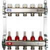 Коллекторная группа STOUT нержавейка 1"x3/4" EK -5 выходов, с расходомерами