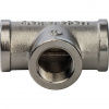 Тройник резьбовой латунный STOUT никель 3/8" В