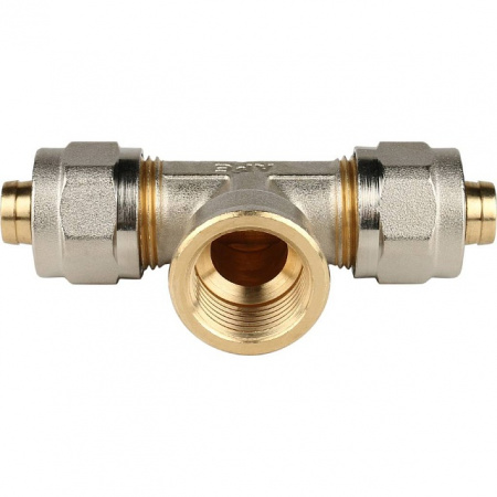 МЦ Тройник резьбовой цанга для металлопласта STOUT Ø16х1/2"х16 В