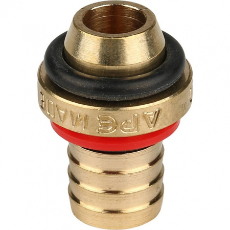 МЦ Угол резьбовой с креплением цанга для металлопласта STOUT Ø16х1/2"