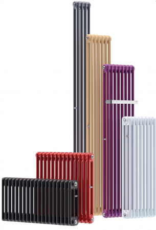 Радиатор стальной RIFAR TUBOG 3180, 3-х трубчатый, 1800мм высота, 6 секций, боковой, антрацит