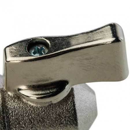 Кран шаровой потребительный угловой STOUT для стираных машин 1/2"х1/2" НН, никель