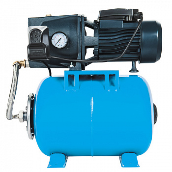 Насосная станция UNIPUMP AUTO JSW-55-50-S, бак нержавеющий 50 литров (1000Вт, Нап. 40м, Про. 70 л/ми