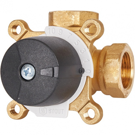 Клапан трехходовой смесительный STOUT 3/4" (KVs 6 м3/ч)