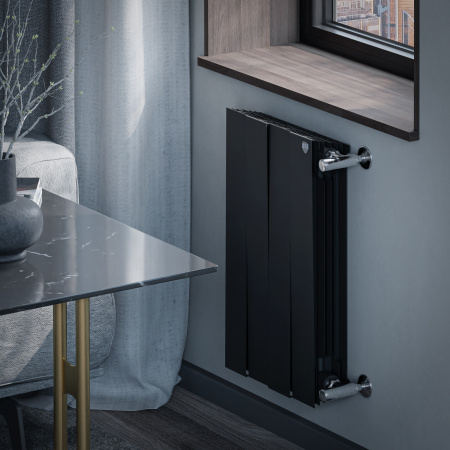 Радиатор биметаллический ROYAL THERMO PIANOFORTE NOIR SABLE NEW 500x4 секций, черный