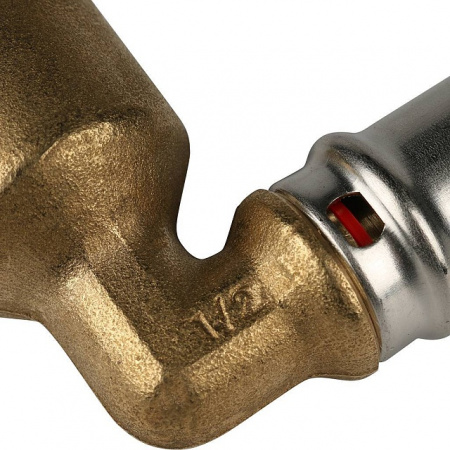 МП Угол резьбовой пресс для металлопласта STOUT Ø16х1/2" В
