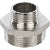 Ниппель переходной резьбовой латунный STOUT никель 11/2"x1" Н