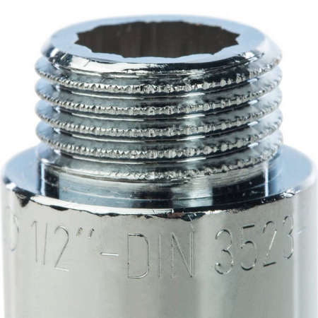 Удлинитель резьбовой латунный STOUT хром 1/2"x60мм ВН