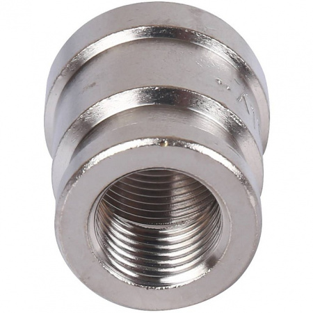 Муфта переходная резьбовая латунная STOUT никель 3/8"X1/4" В