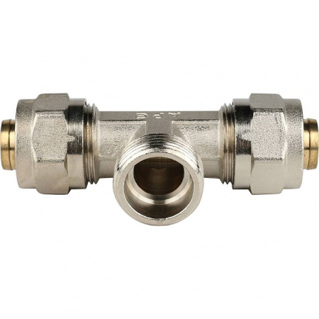 МЦ Тройник резьбовой цанга для металлопласта STOUT Ø20х3/4"х20 Н