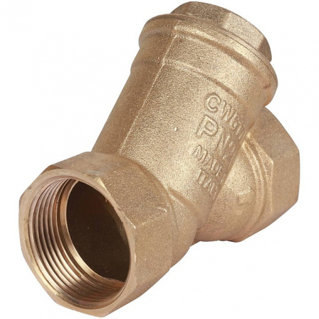 ФГО Фильтр косой грубой очистки STOUT SFW латунный 11/4", 500 мкр, желтый