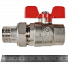 Кран шаровой полнопроходной с американкой STOUT ручка бабочка 3/4" ВР/НР (EPDM)