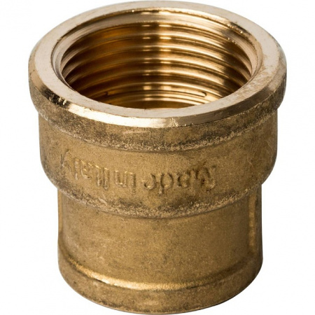 Муфта переходная резьбовая латунная STOUT без покрытия 1"x3/4" В