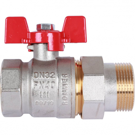 Кран шаровой с американкой ROMMER бабочка 11/4" ВН