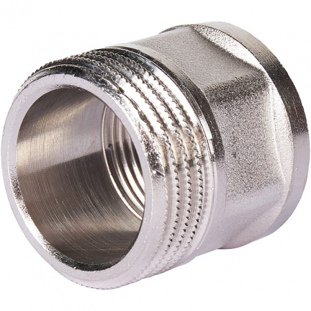 Переход под ключ резьбовой латунный STOUT никель 3/4"х1" ВН