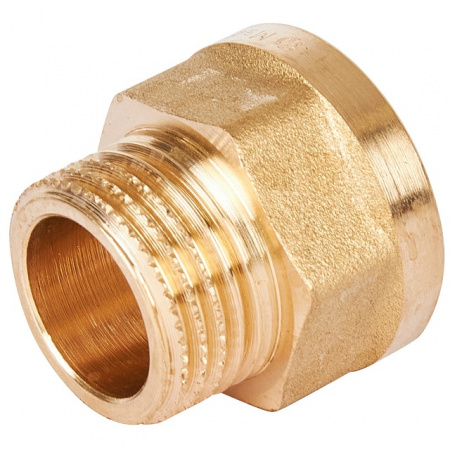 Переход под ключ резьбовой латунный STOUT без покрытия 1/2"х1/2" ВН