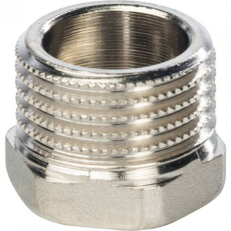 Футорка резьбовая латунная STOUT никель 1/2"x1/4" ВН