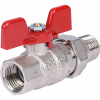 Кран шаровой с американкой STOUT бабочка EPDM 1/2"