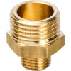 Ниппель переходной резьбовой латунный STOUT без покрытия 1/2"x1/4" Н
