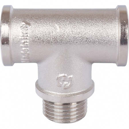 Тройник переходной резьбовой латунный STOUT никель 1/2"x1/2"x1/2" ВНВ