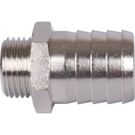 Штуцер резьбовой латунный STOUT никель 1/2"x25мм Н