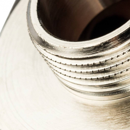 Ниппель переходной резьбовой латунный STOUT никель 11/2"x3/4" Н