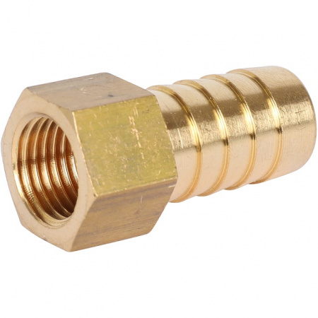 Штуцер резьбовой латунный STOUT без покрытия 1/4"x14мм В