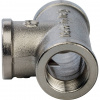 Тройник резьбовой латунный STOUT никель 3/8" В