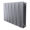 Радиатор биметаллический ROYAL THERMO PIANOFORTE SILVER SATIN NEW 500x12 секций, серый