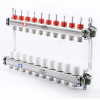 Коллекторная группа UNI-FITT 450I нерж 1"x3/4" EK на 10 выходов, с расходомерами (в полном сборе)