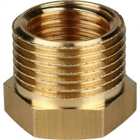 Футорка резьбовая латунная STOUT без покрытия 3/8"x1/4" ВН