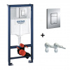 Инсталляция для подвесного унитаза Grohe Rapid SL 3 в 1 38772001 с кнопкой хром