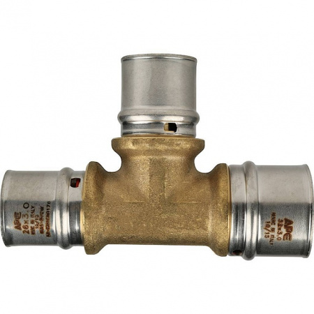 МП Тройник переходной пресс для металлопласта STOUT Ø32х26х26