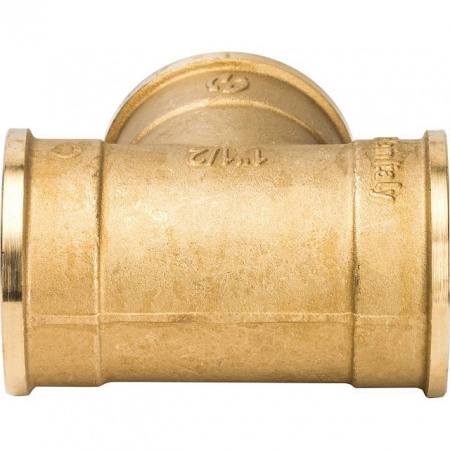 Тройник резьбовой латунный STOUT без покрытия 11/2" В
