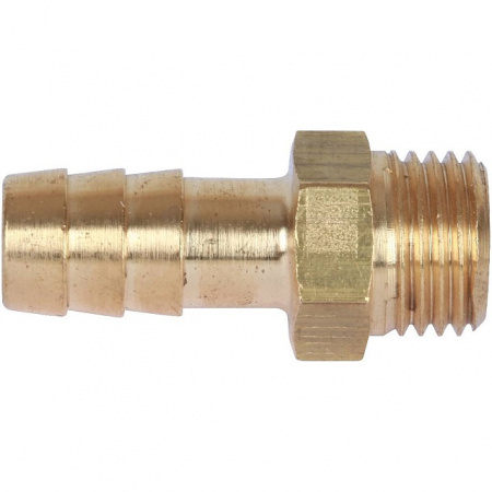 Штуцер резьбовой латунный STOUT без покрытия 1/4"x10мм Н