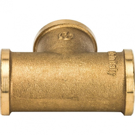 Тройник резьбовой латунный STOUT без покрытия 1/2" В