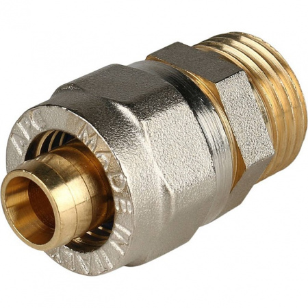 МЦ Муфта резьбовая цанга для металлопласта STOUT Ø16х1/2" НР